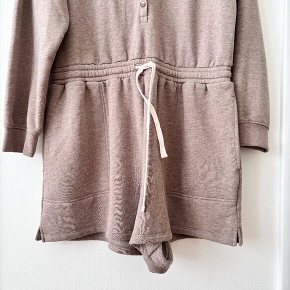 American Eagle Cozy Henley Lounge Romper - Picture 7 of 9